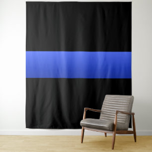 Thin Blue Line Wandteppich