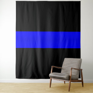 Thin Blue Line Wandteppich