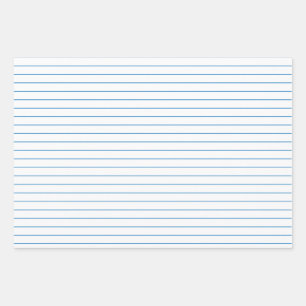 Thin Blue Stripes auf weißem Party oder Weihnachte Geschenkpapier Set