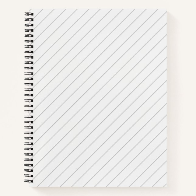 Thin Diagonal Lines Notizbuch (Vorderseite)
