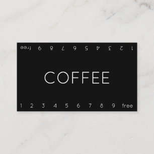 Thin Double Number Loyalty Coffee Punch Card Treuekarte