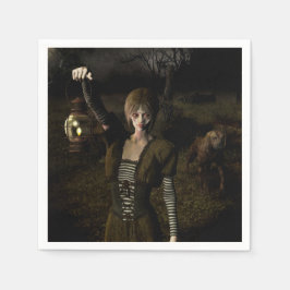 Thin female carrying lamp serviette