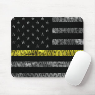 Thin-Gelbe Linie-Flagge Mousepad