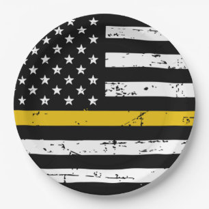 Thin Gold Line 911 Police Dispatcher Party Pappteller