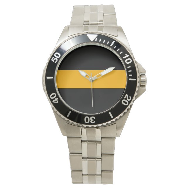 Thin Gold Line Dispatch Männerüberwachung Armbanduhr (Vorderseite)