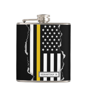 Thin Gold Line Dispatch USA Flag Torout Look Flachmann