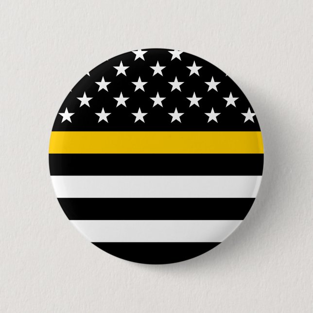 Thin Gold Line Flag (United States) Button (Vorderseite)