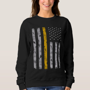 Thin Gold Line Flagge 911 Dispatcher in Not Sweatshirt