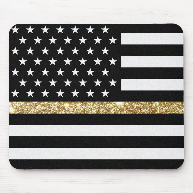 Thin Gold Line Glitzer Mousepad (Vorne)