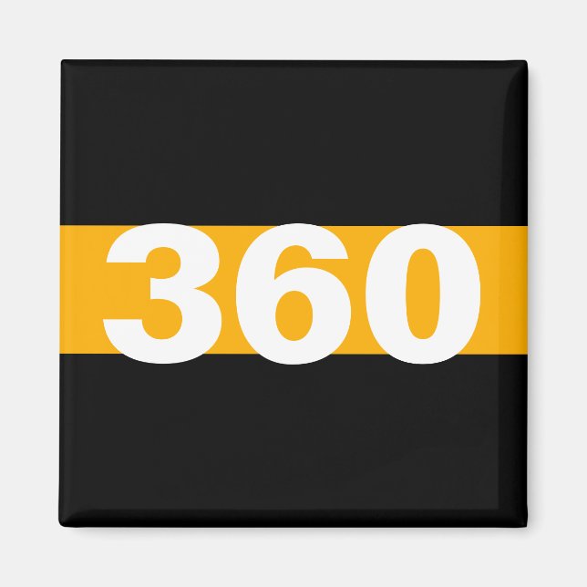 Thin Gold Line Personalisiertes Abzeichen Nummer M Magnet (Vorne)