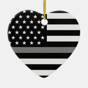 Thin-Graulinie-Flagge Keramik Ornament