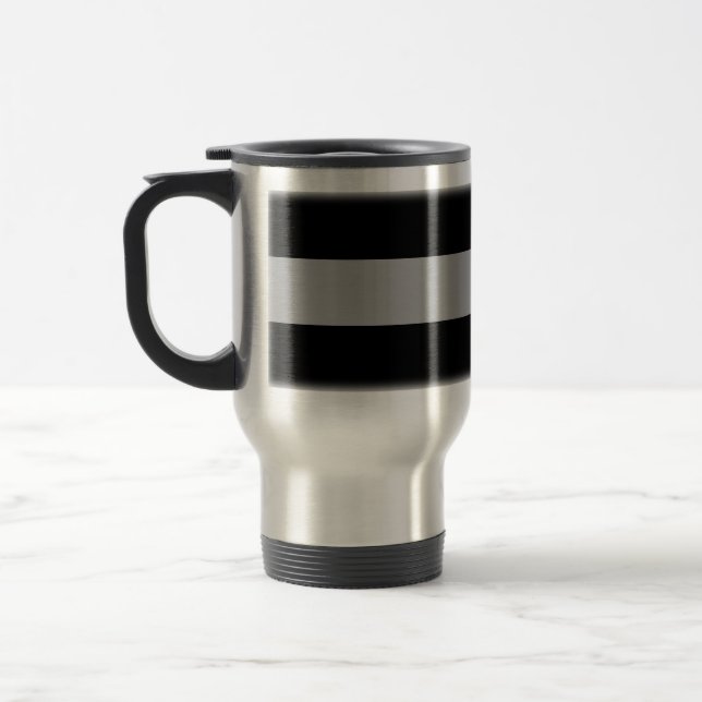 Thin Gray Line Correction Travel Mug Reisebecher (Links)