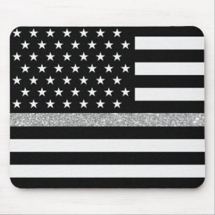 Thin Gray Line Glitzer Mousepad