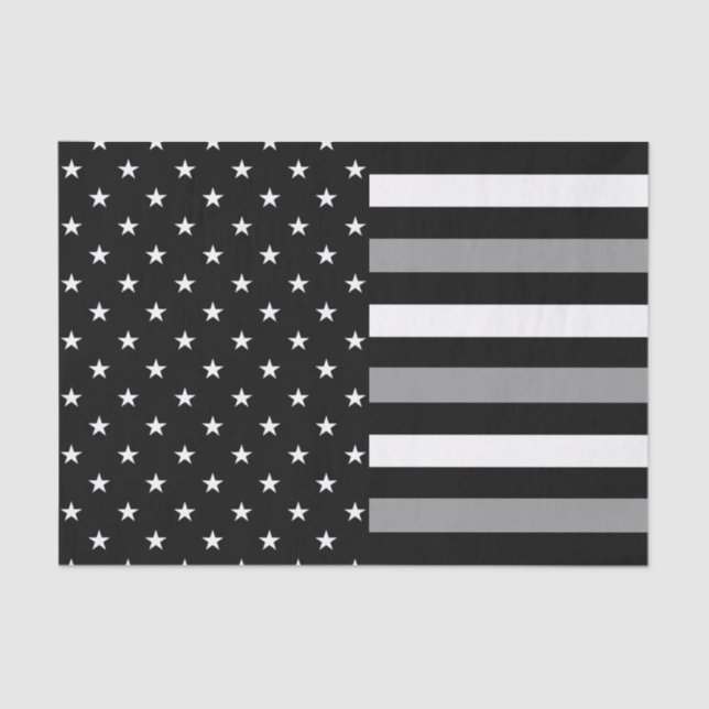 Thin Gray Line & Stars Seidenpapier (Vorderseite)