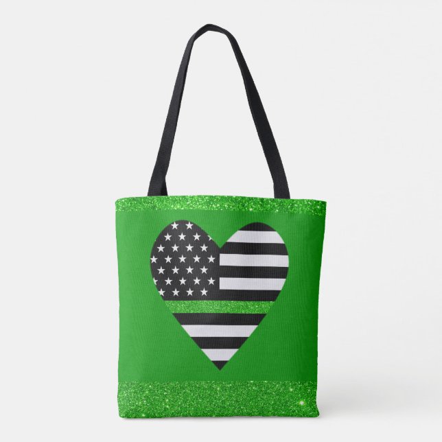 Thin Green Glitzer Line (Rückseite)
