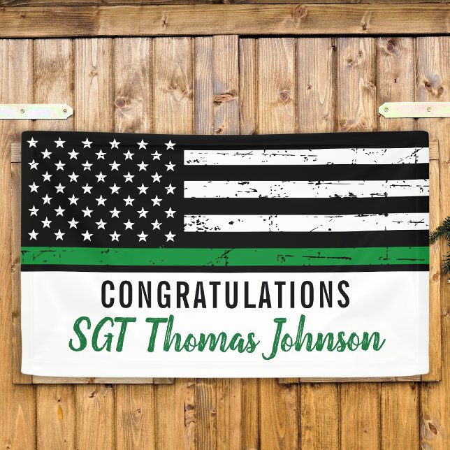 Thin Green Line American Flag Military Retication Banner (Von Creator hochgeladen)