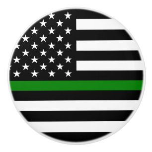 Thin Green Line Flag: Patriotische militärische Ve Keramikknauf