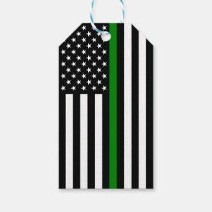 Thin Green Line Flag: Patriotische Veteranen des M Geschenkanhänger