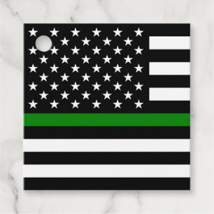 Thin Green Line Flag: Patriotische Veteranen des M Geschenkanhänger