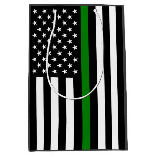 Thin Green Line Flag: Patriotische Veteranen des M Mittlere Geschenktüte