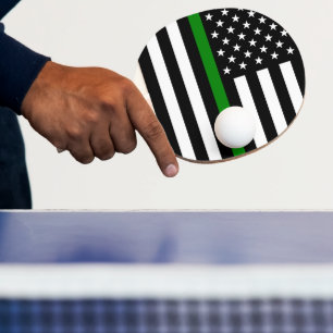 Thin Green Line Flag: Patriotische Veteranen des M Tischtennis Schläger