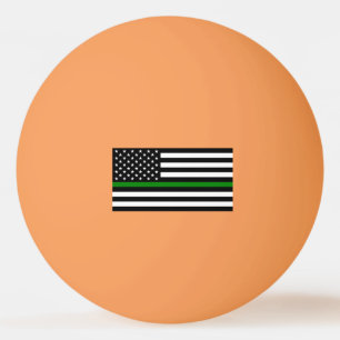 Thin Green Line Flag: Patriotische Veteranen des M Tischtennisball