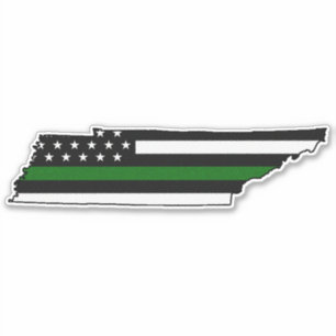 Thin Green Line Flag Tennessee Aufkleber