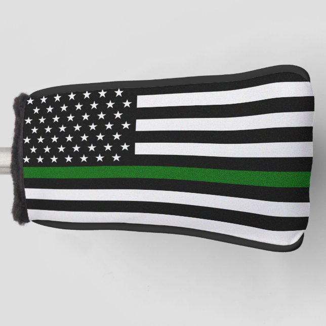 Thin-Green-Line-Flagge Golf Headcover (Vorderseite)