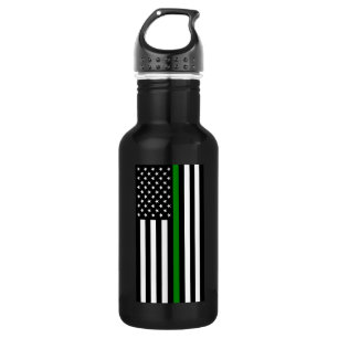 Thin Green Line Flagge: Patriotische Veteranen der Edelstahlflasche