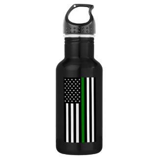 Thin Green Line Flagge: Patriotische Veteranen der Edelstahlflasche