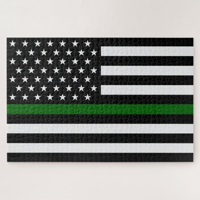 Thin-Green-Line-Flagge Puzzle (Horizontal)
