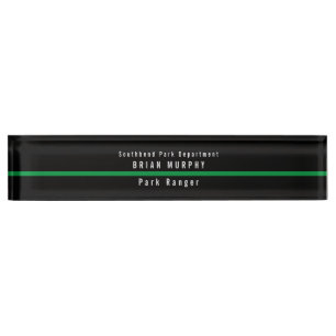 Thin Green Line Military Modern Monogram Namensplakette
