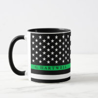 Thin Green Line Styling American Flag Individuelle