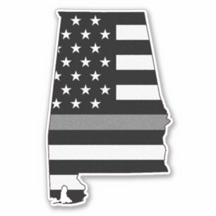 Thin Grey Line Alabama Flag Aufkleber