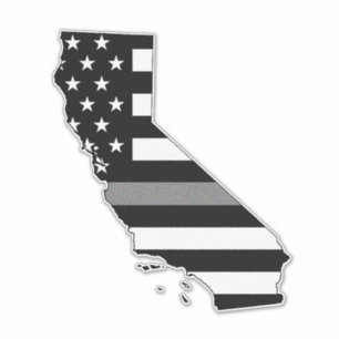 Thin Grey Line Flag California Aufkleber