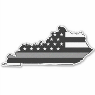 Thin Grey Line Flag Kentucky Aufkleber