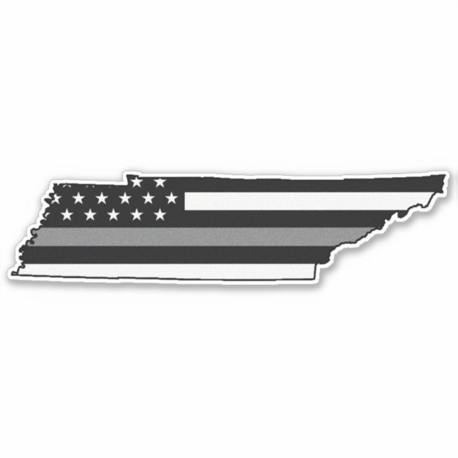 Thin Grey Line Flag Tennessee Aufkleber (Vorderseite)