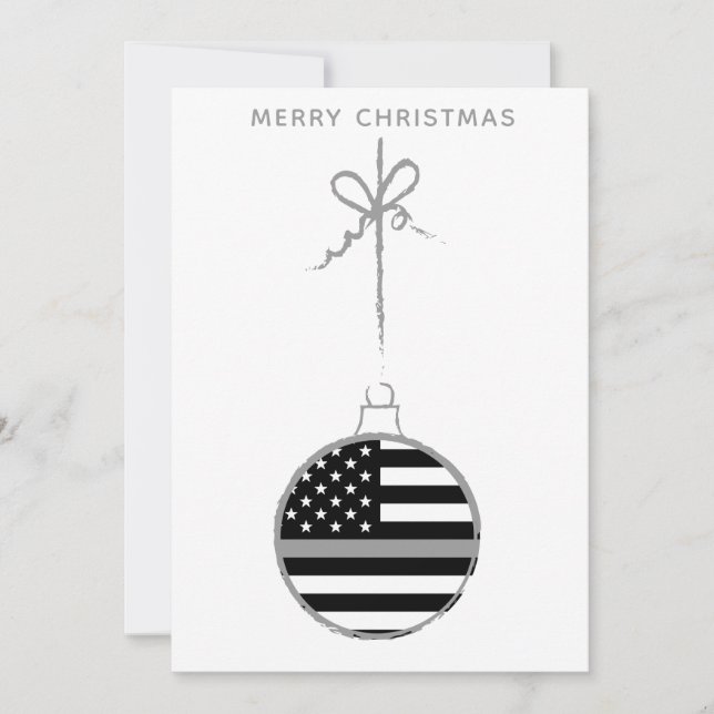 Thin Grey Line Weihnachtsberater Feiertagskarte (Vorderseite)