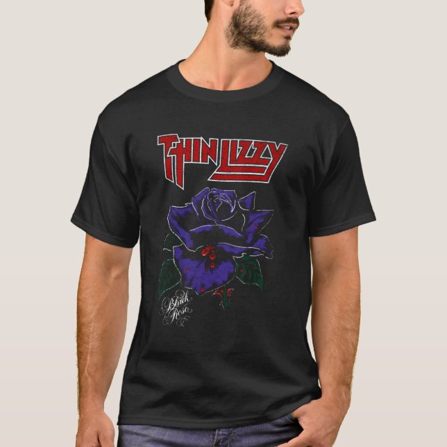Thin Lizzy Â€"Schwarze Rose Farbe T-Shirt (Vorderseite)
