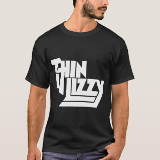 Thin Lizzy Â€"Weißes gestapelte Logo T-Shirt