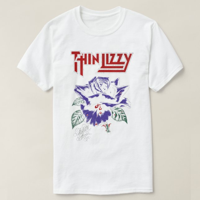 Thin Lizzy Black Rose Color T-Shirt (Design vorne)
