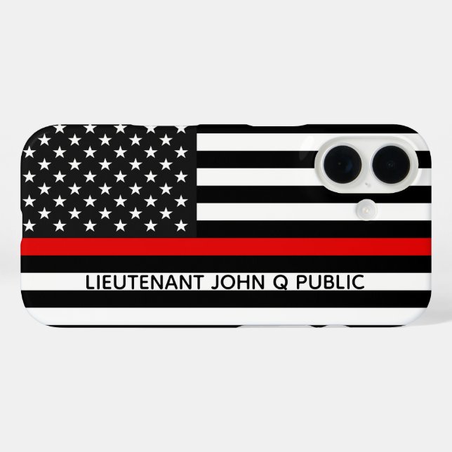 Thin Red Line American Flag Case-Mate iPhone Hülle (Rückseite (Horizontal))