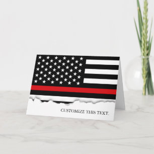 Thin Red Line American Flag Karte