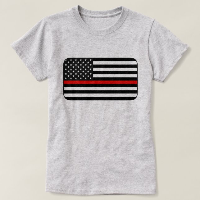 Thin Red Line American Flag T-Shirt (Design vorne)