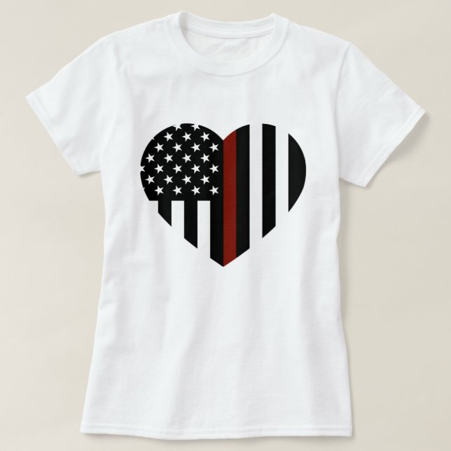 Thin Red Line American Flag T-Shirt (Design vorne)