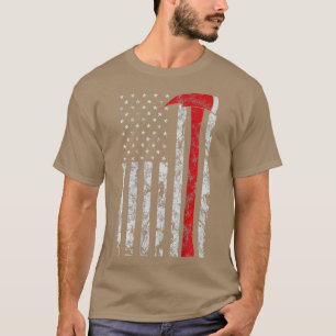 Thin Red Line Ax American Flag Patriot Firefikäte T-Shirt