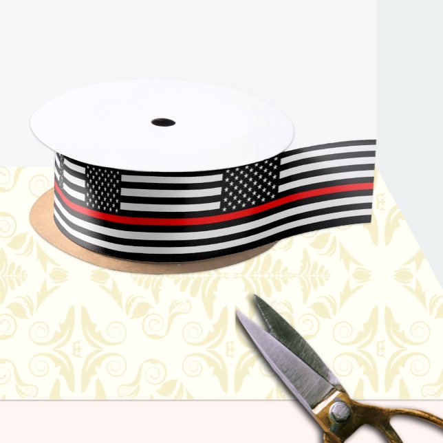 Thin Red Line Band, American Flag Fireman / USA Satinband (Von Creator hochgeladen)