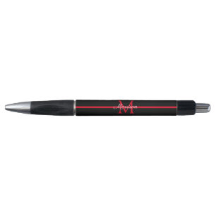 Thin Red Line Feuerwehr-Monogramm Kugelschreiber