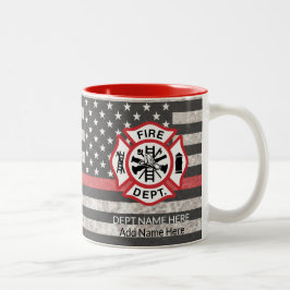 Thin Red Line, Firefighter Coffee Tasse, Fireman Zweifarbige Tasse