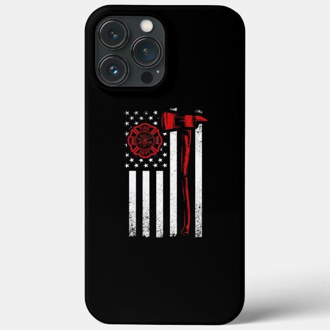Thin Red Line Firefighter Fire Department USA Case-Mate iPhone Hülle (Rückseite)